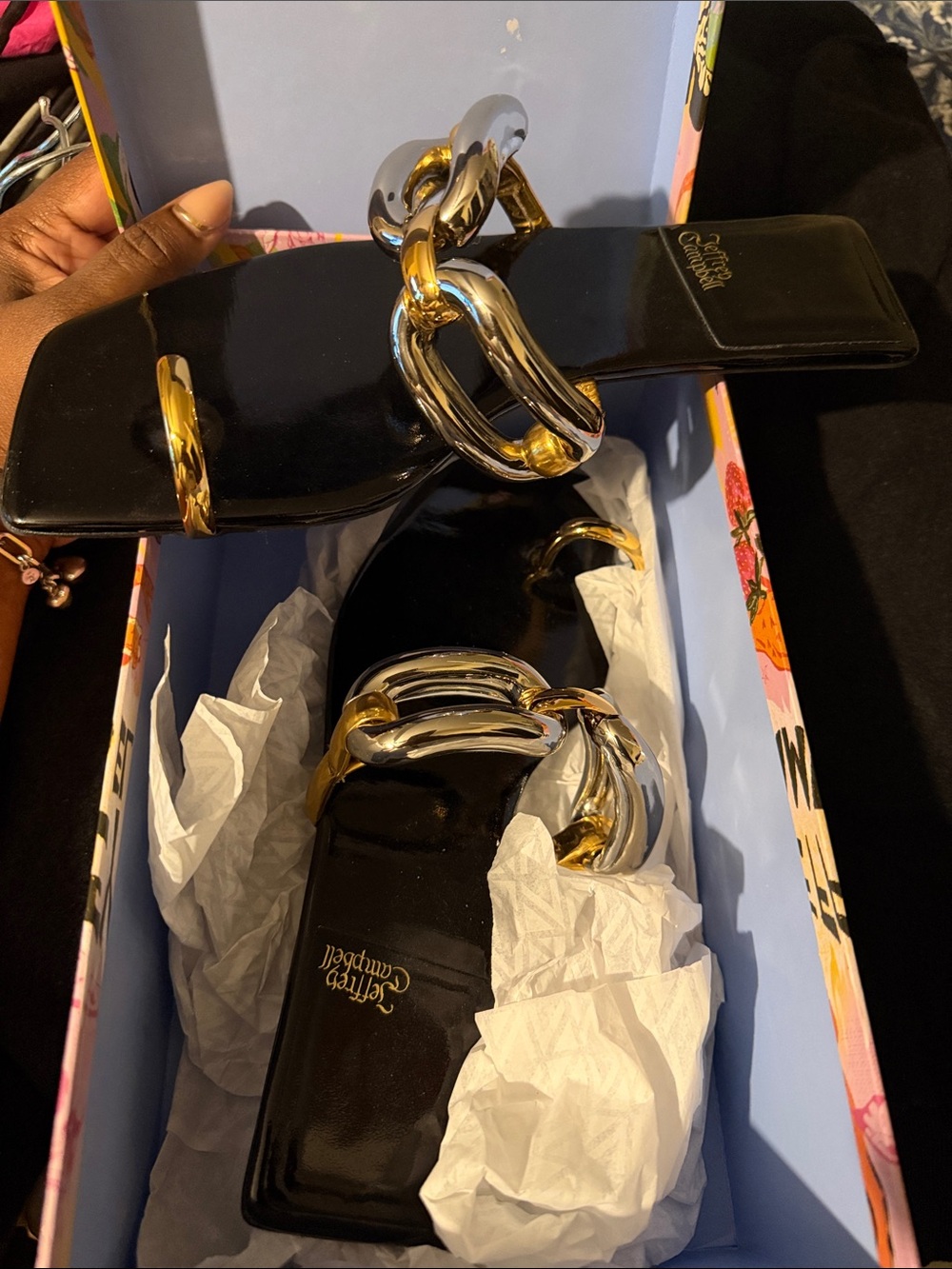 Jeffrey Campbell Pink Yellow Multicolor Pop Art Box